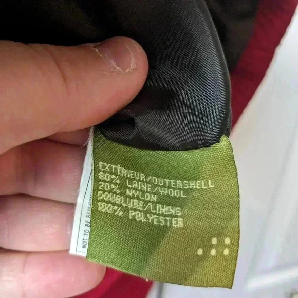 SOÏA & KYO women Pea  Coat red color size small Made in Canada Wool+Nylon - Picture 8 of 12